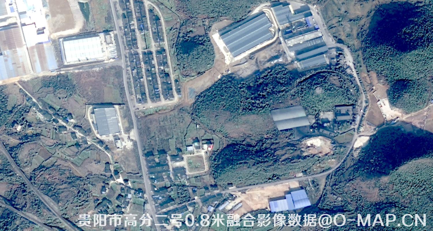 贵州省贵阳市高分二号卫星0.8米融合影像数据
