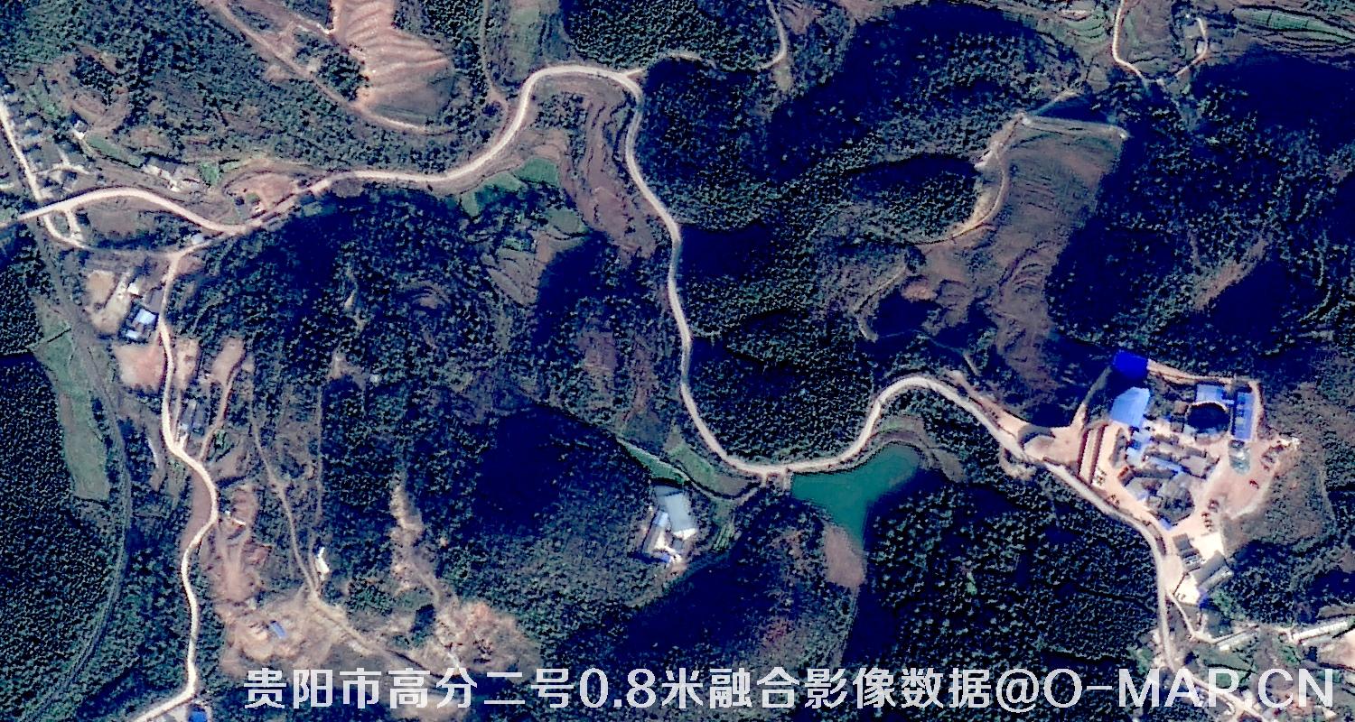 贵州省贵阳市高分二号卫星0.8米融合影像数据