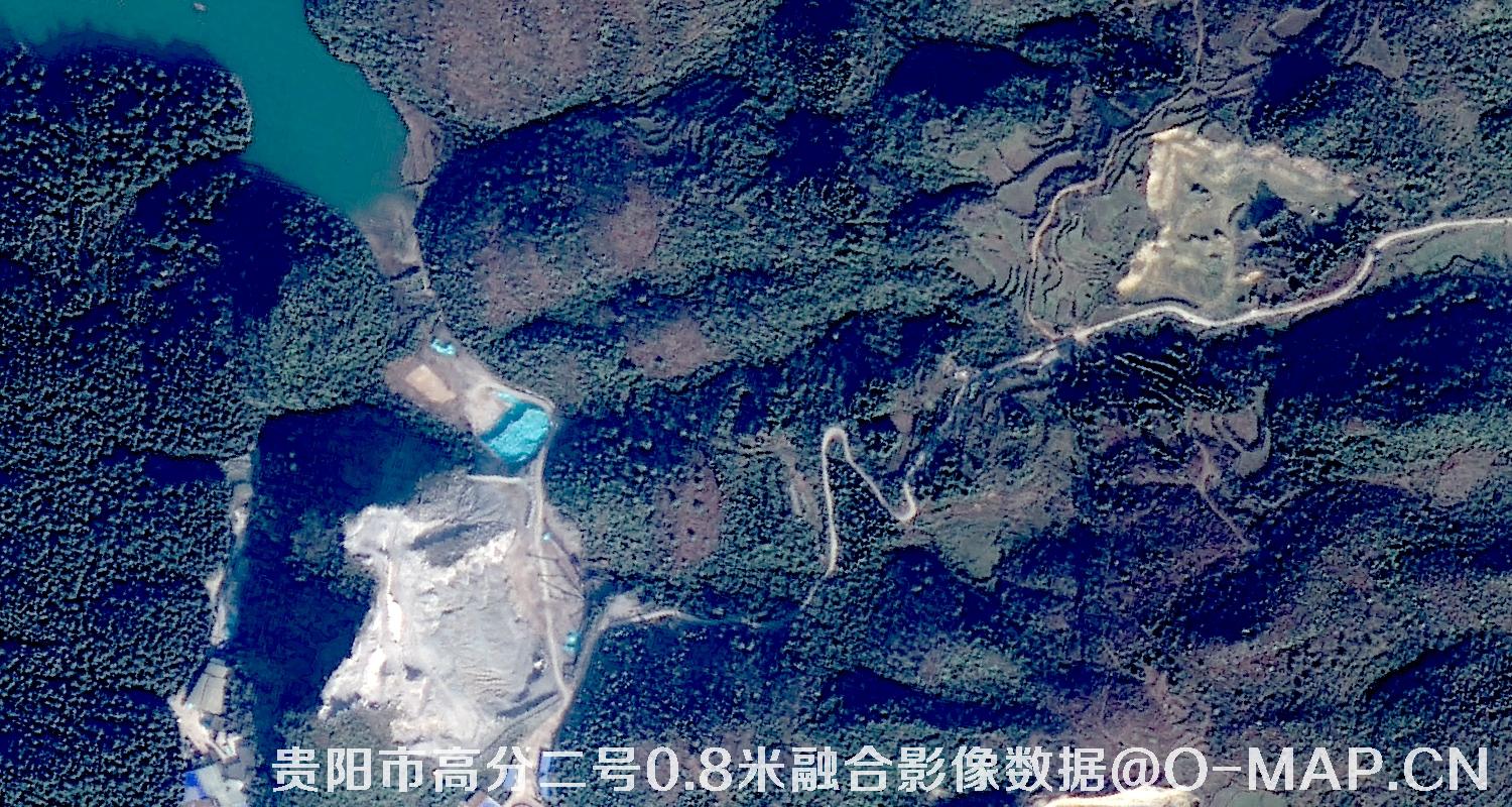贵州省贵阳市高分二号卫星0.8米融合影像数据