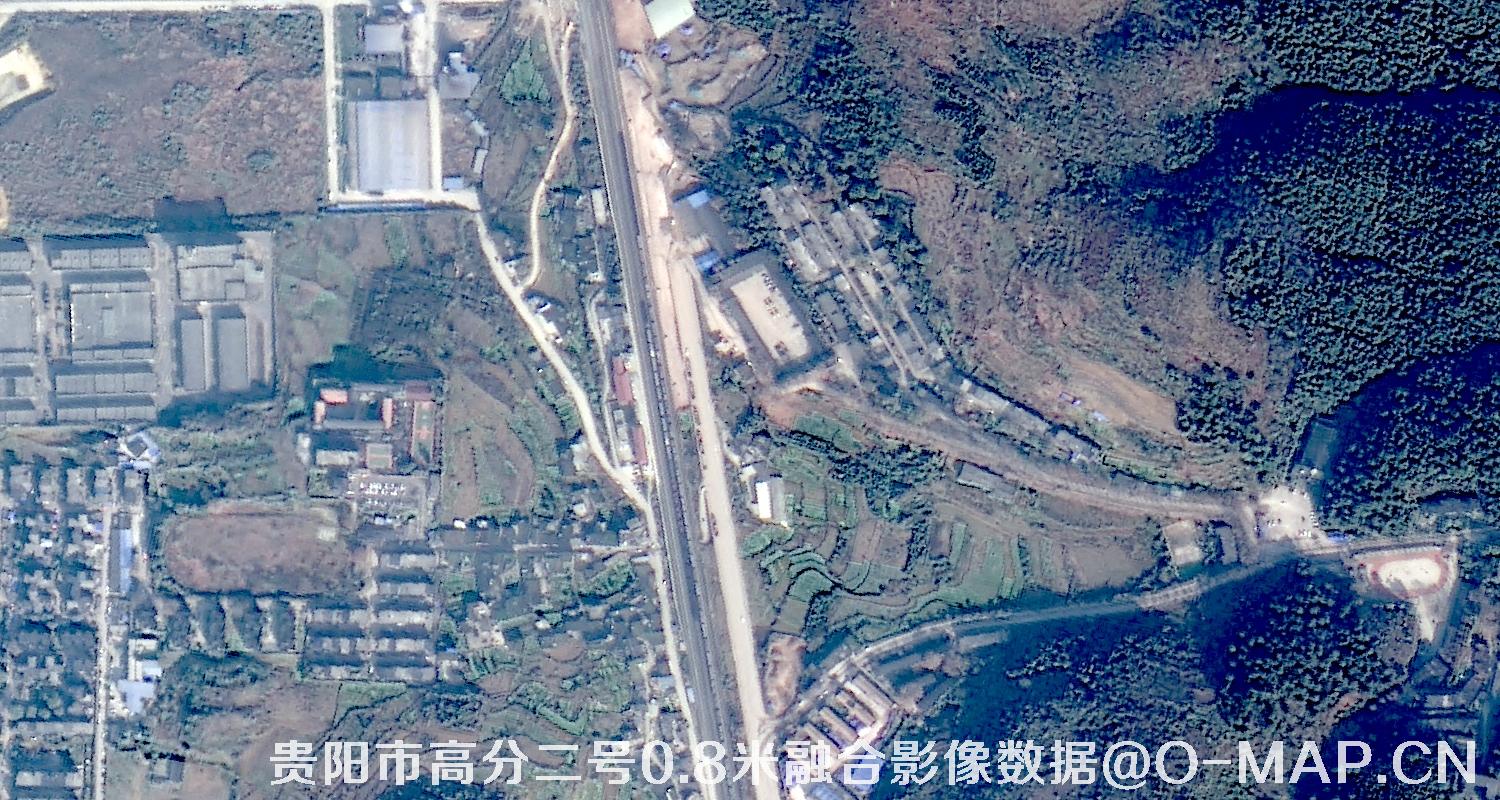 贵州省贵阳市高分二号卫星0.8米融合影像数据
