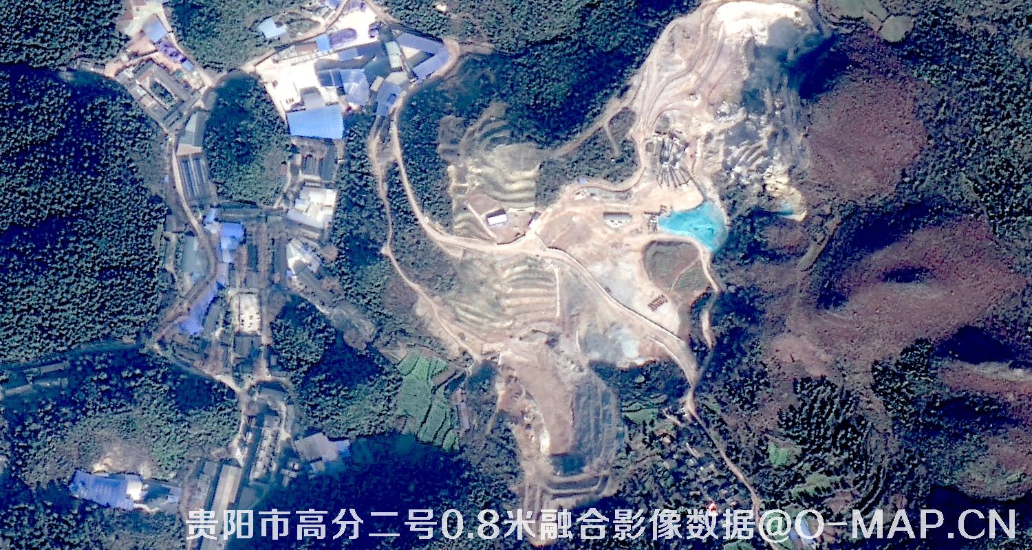 贵州省贵阳市高分二号卫星0.8米融合影像数据