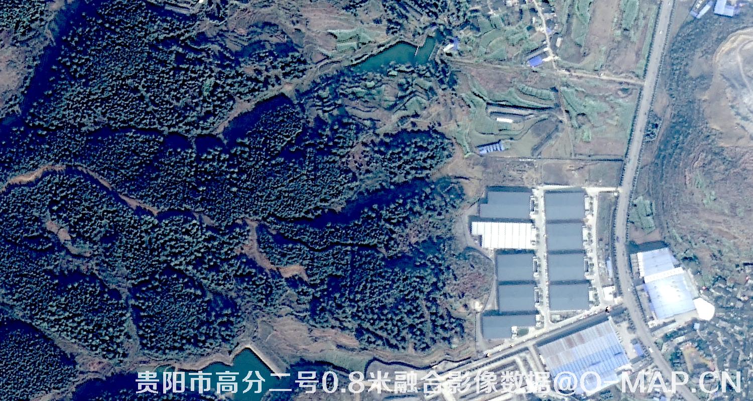 贵州省贵阳市高分二号卫星0.8米融合影像数据