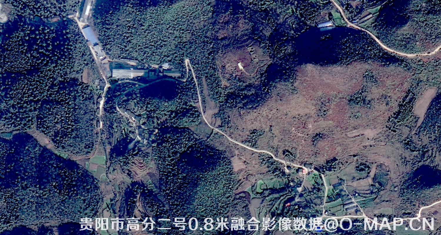 贵州省贵阳市高分二号卫星0.8米融合影像数据