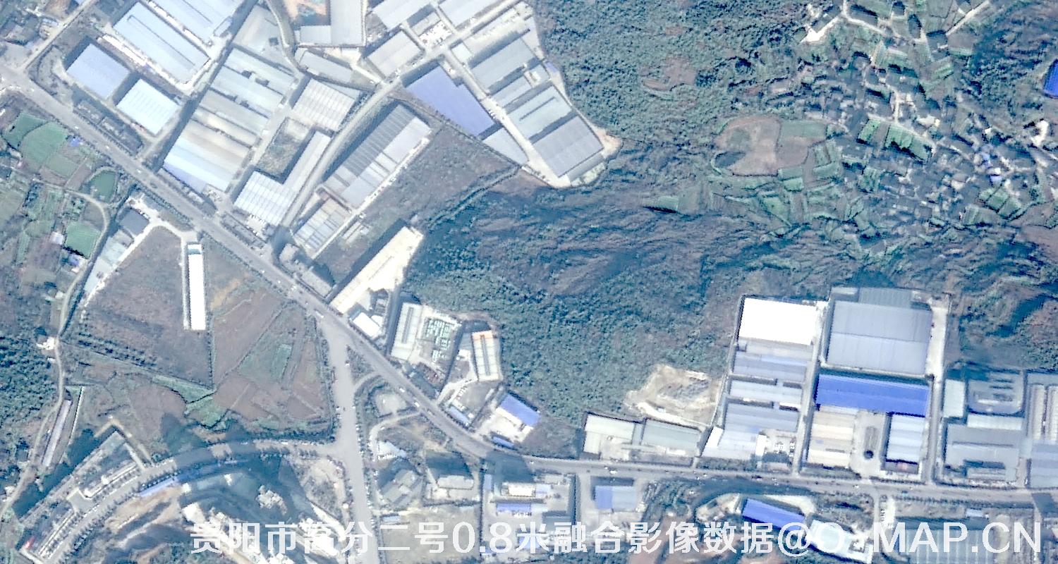 贵州省贵阳市高分二号卫星0.8米融合影像数据