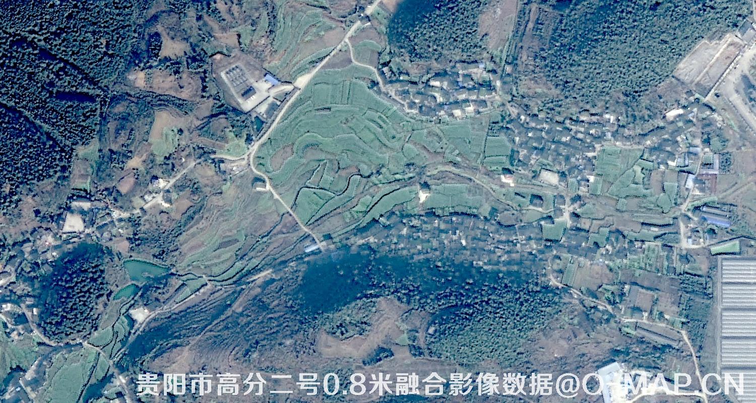 贵州省贵阳市高分二号卫星0.8米融合影像数据