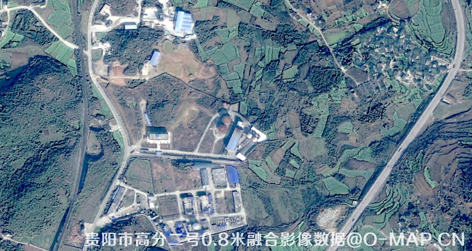 贵州省贵阳市高分二号卫星0.8米融合影像数据