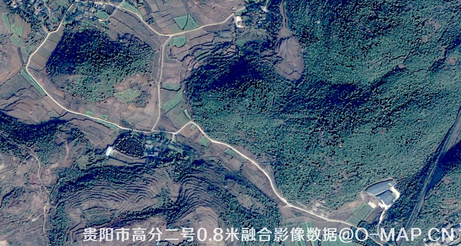 贵州省贵阳市高分二号卫星0.8米融合影像数据