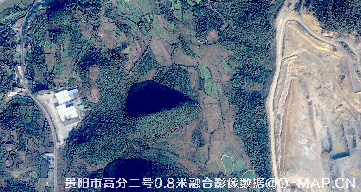 贵州省贵阳市高分二号卫星0.8米融合影像数据