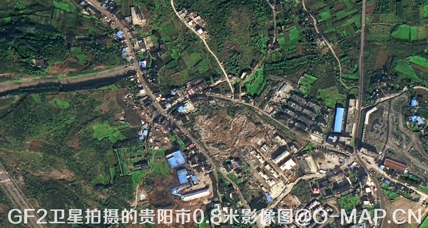高分二号卫星拍摄的贵阳市0.8米分辨率影像图