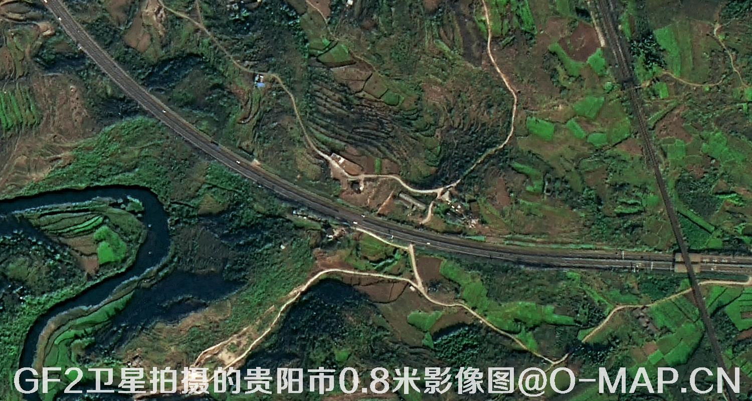 高分二号卫星拍摄的0.8米分辨率影像图