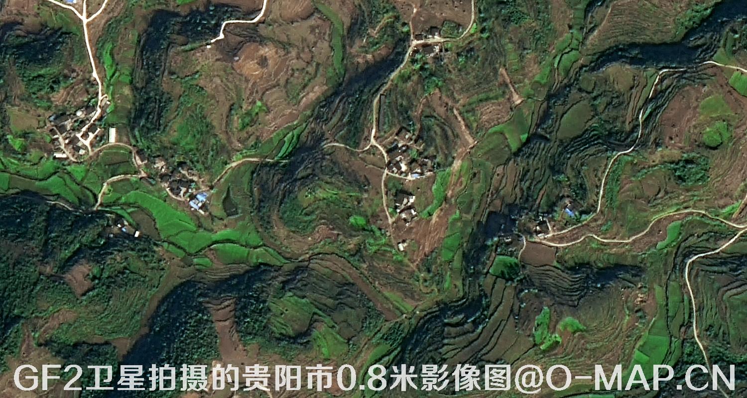 高分二号卫星拍摄的贵阳市0.8米分辨率影像图