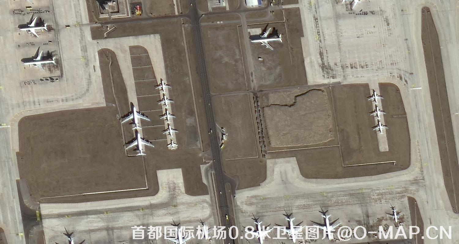 北京首都国际机场0.8米分辨率卫星图片