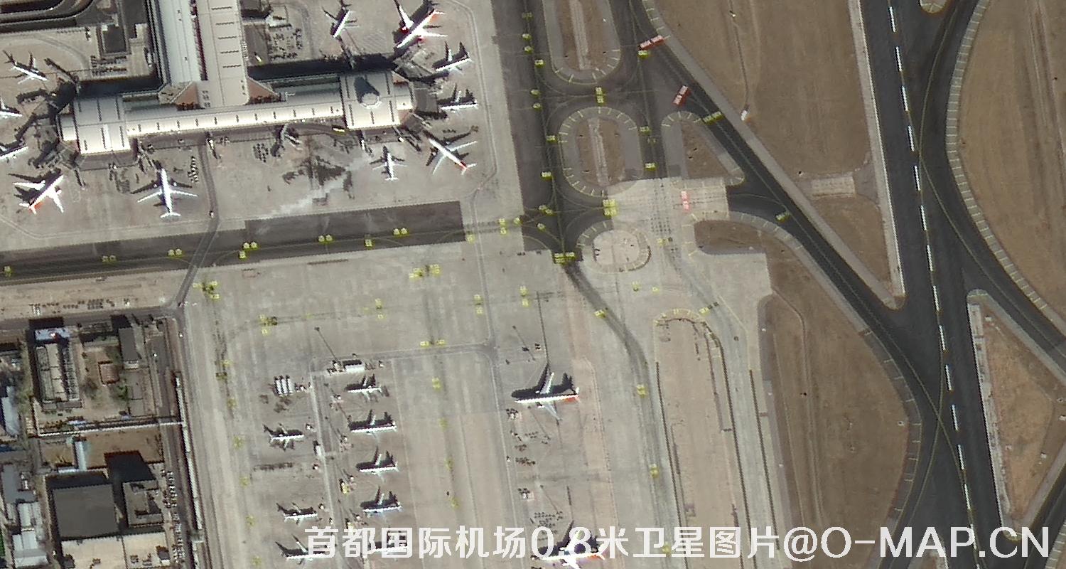 北京首都国际机场0.8米分辨率卫星图片
