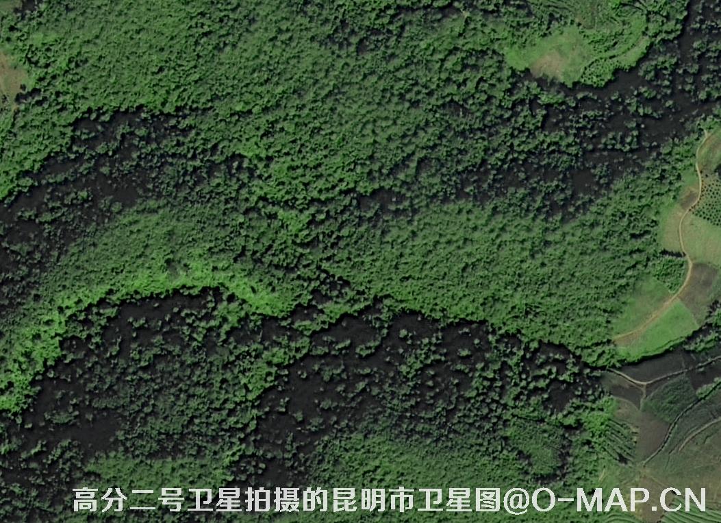 高分二号卫星拍摄的云南省昆明市0.8米卫星图