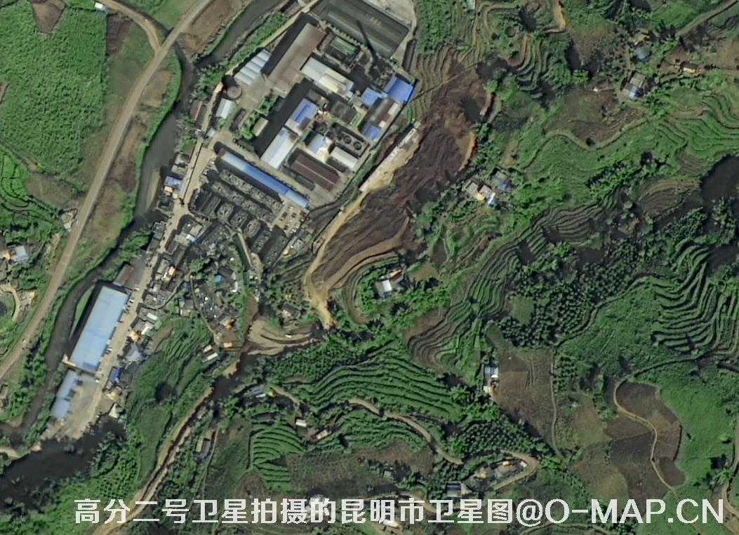 高分二号卫星拍摄的云南省昆明市0.8米卫星图