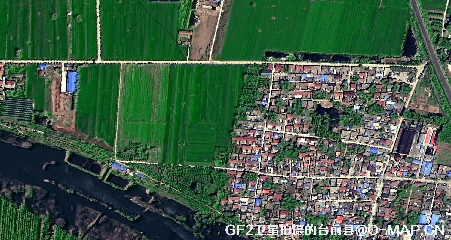高分二号卫星2021年拍摄的河南省台前县卫星图