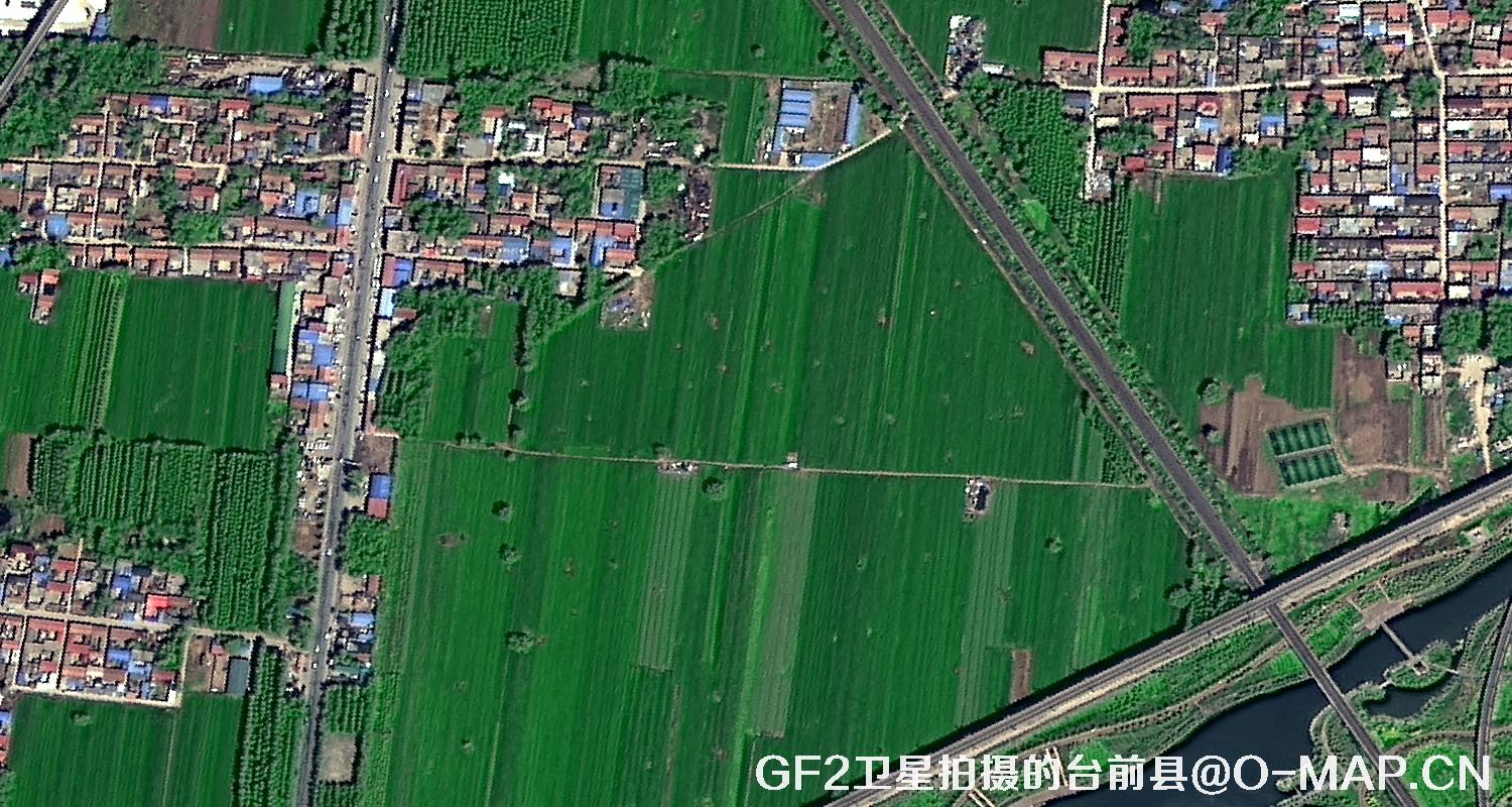 高分二号卫星2021年拍摄的河南省台前县卫星图