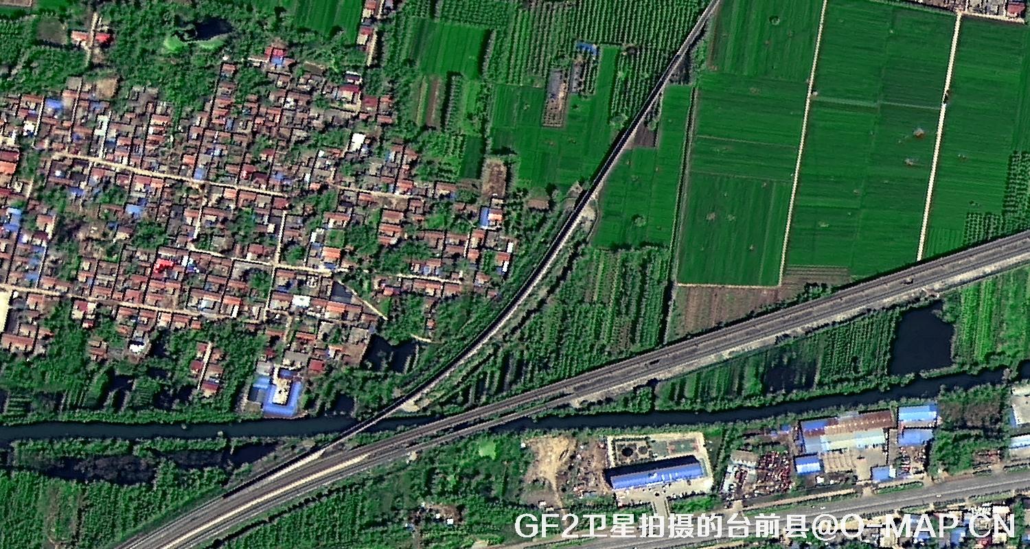 高分二号卫星2021年拍摄的河南省台前县卫星图