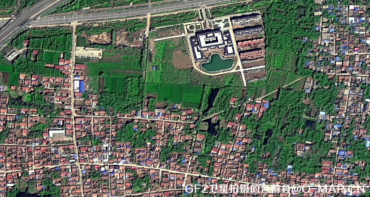 高分二号卫星2021年拍摄的河南省台前县卫星图