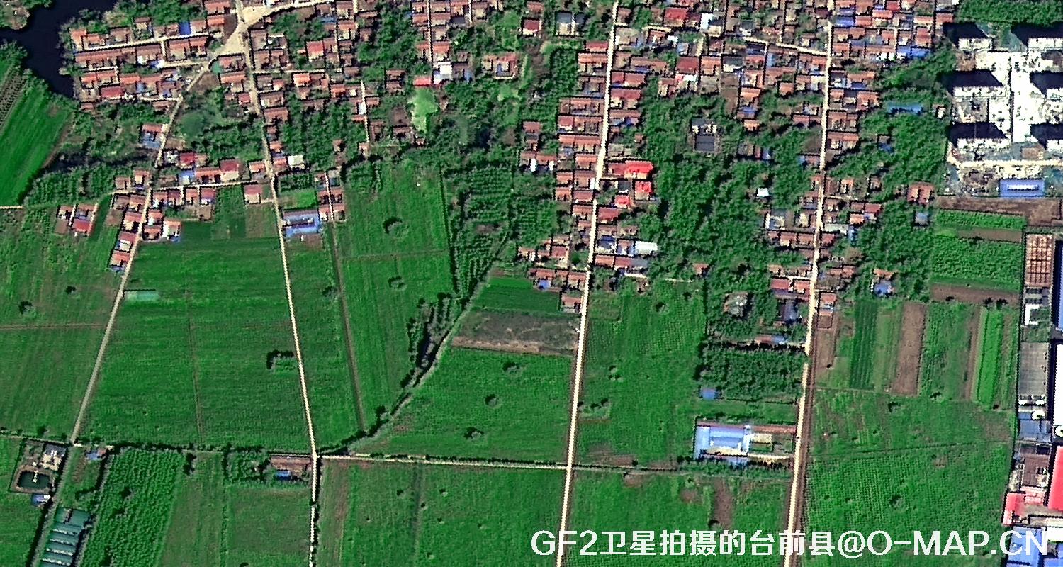 高分二号卫星2021年拍摄的河南省台前县卫星图