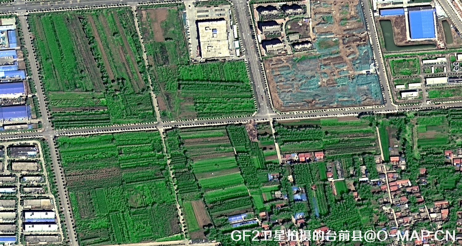 高分二号卫星2021年拍摄的河南省台前县卫星图
