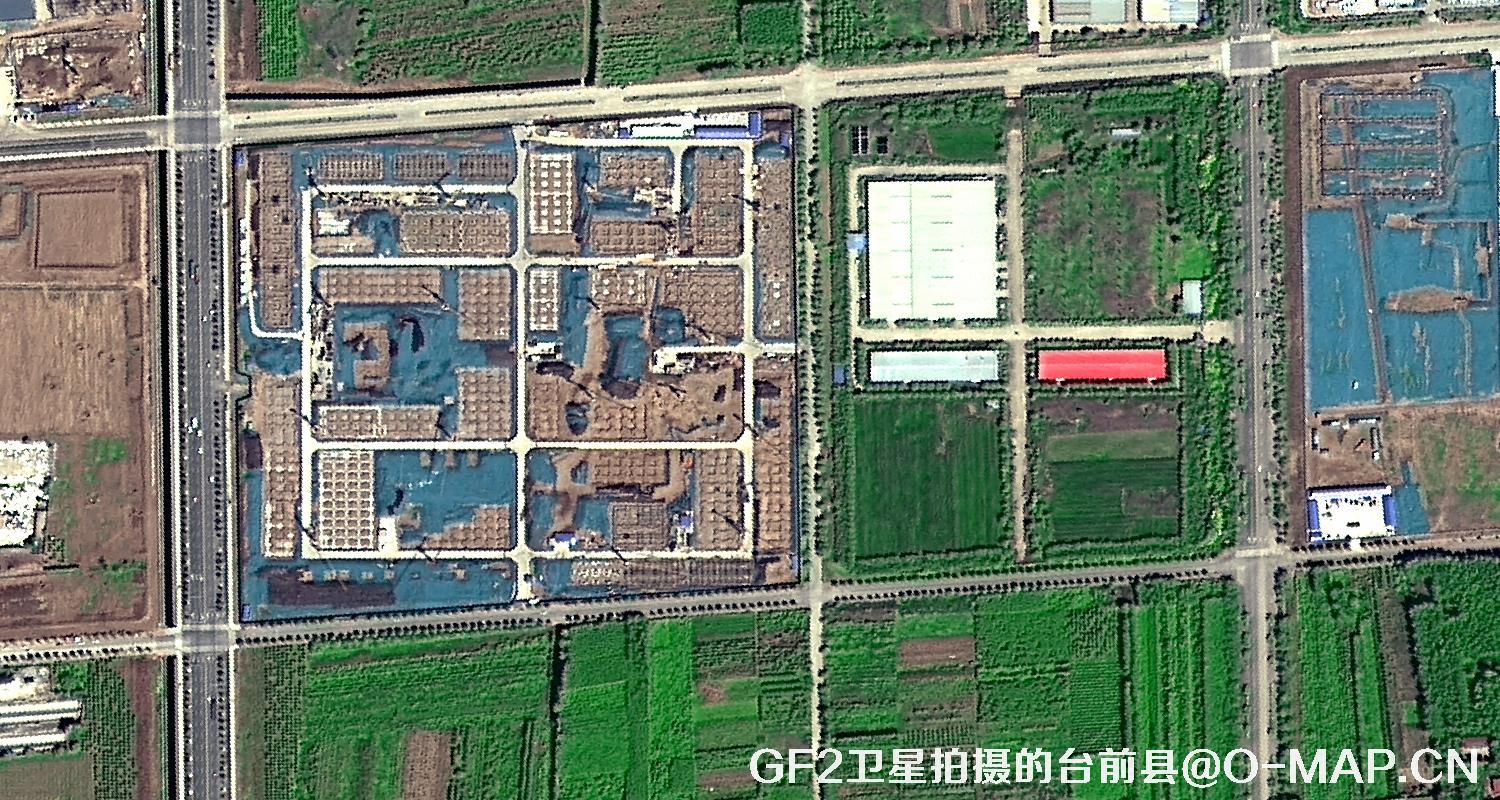 高分二号卫星2021年拍摄的河南省台前县卫星图