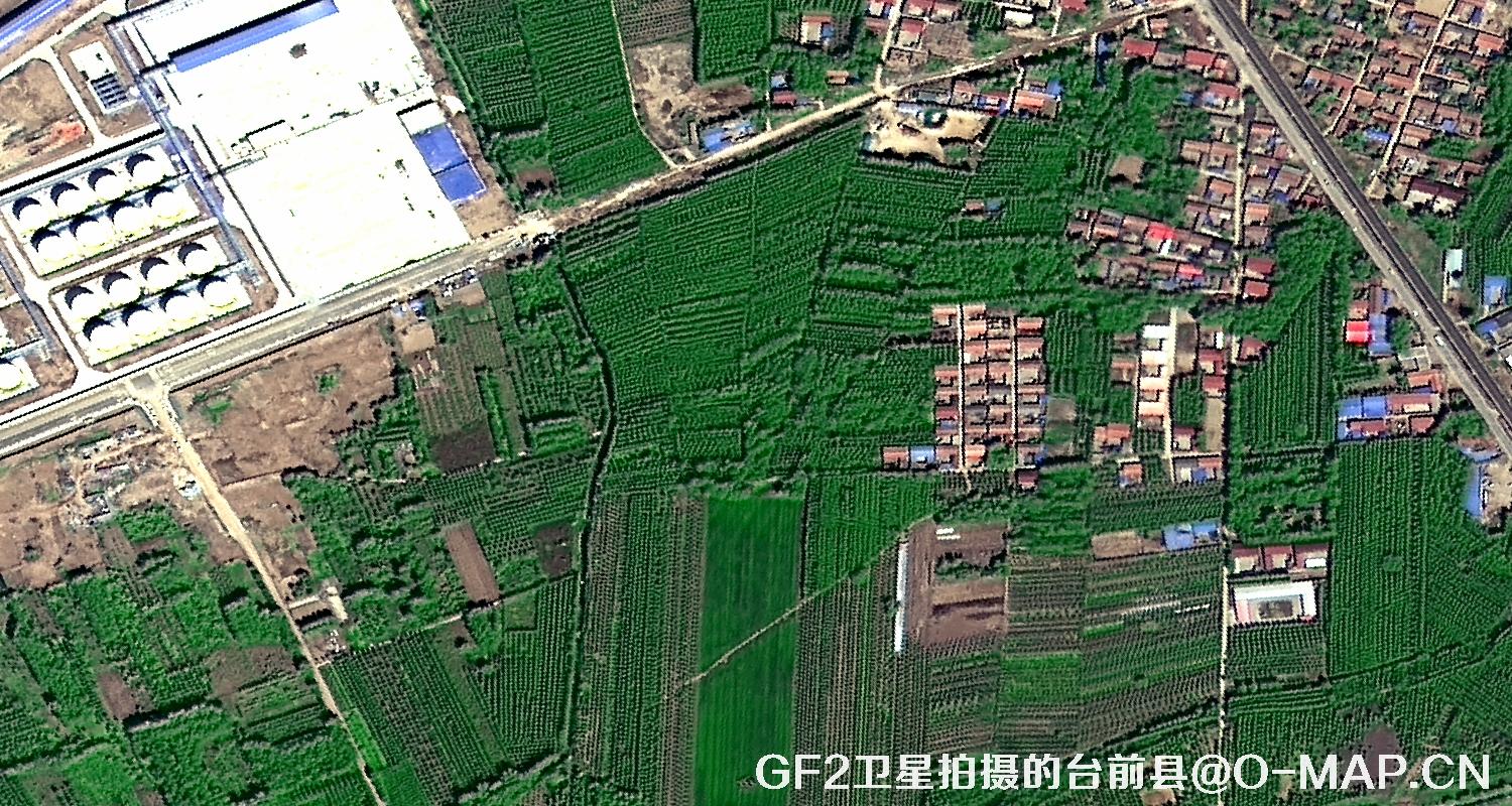 高分二号卫星2021年拍摄的河南省台前县卫星图