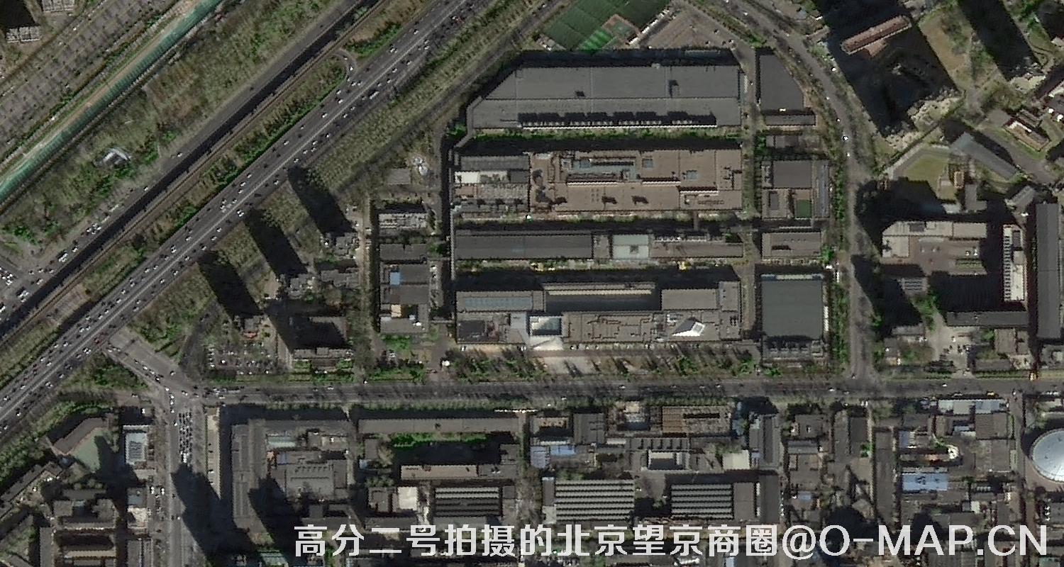 高分二号卫星拍摄的北京市望京商圈