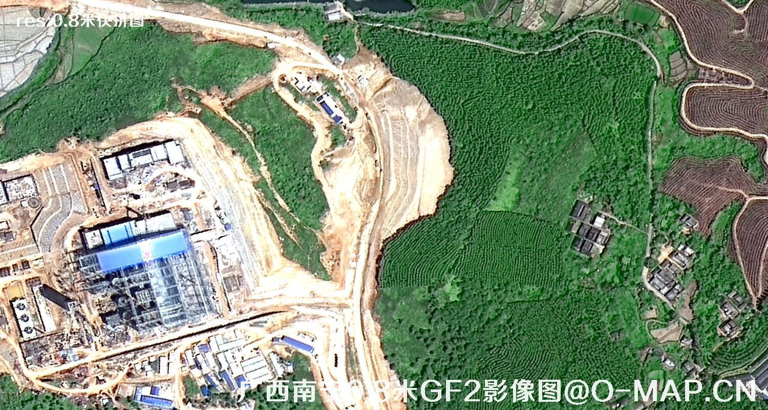 高分二号卫星拍摄的广西省南宁市五塘0.8米影像快拼图