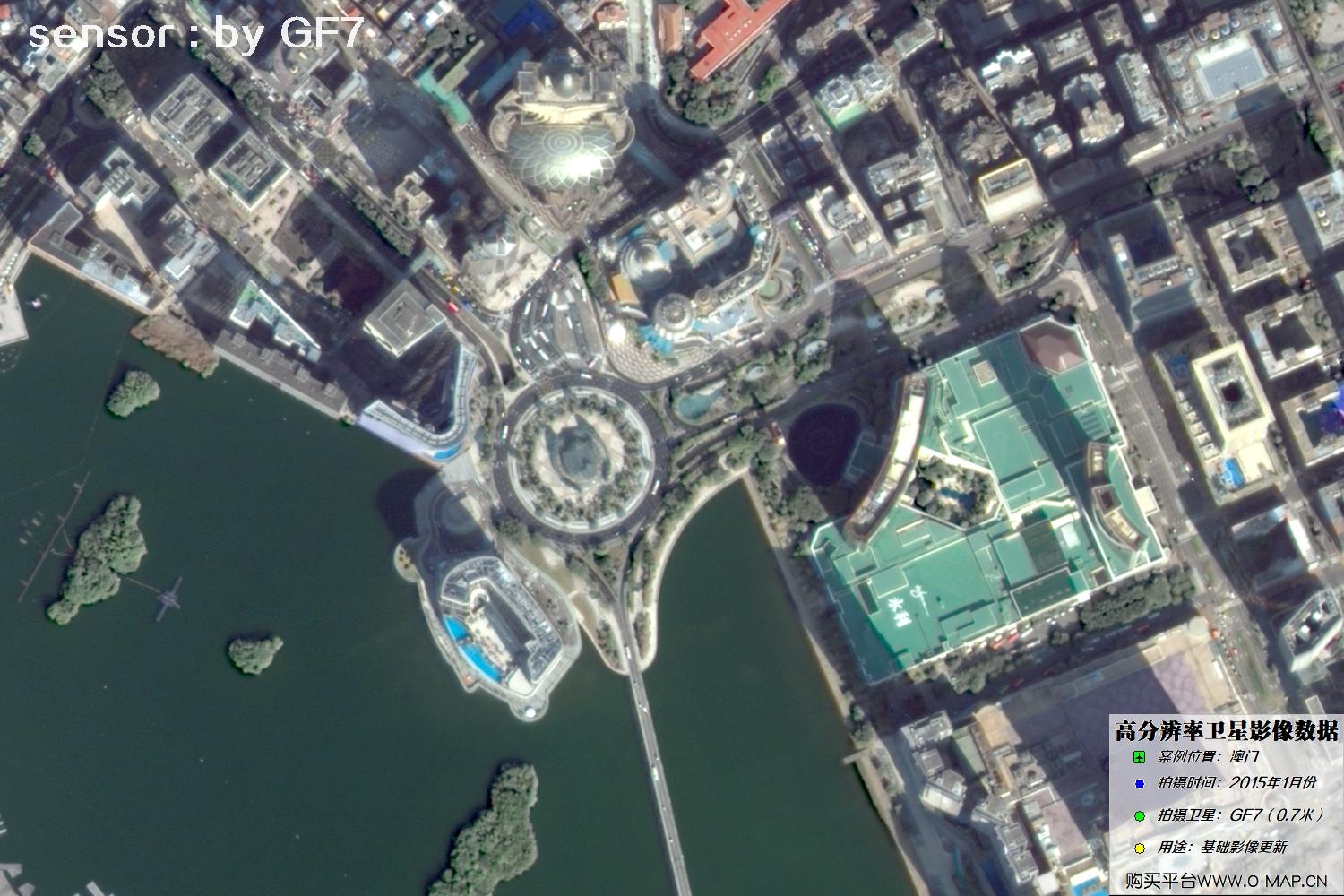 澳门地区2015年1月份GF7高分七号卫星图像