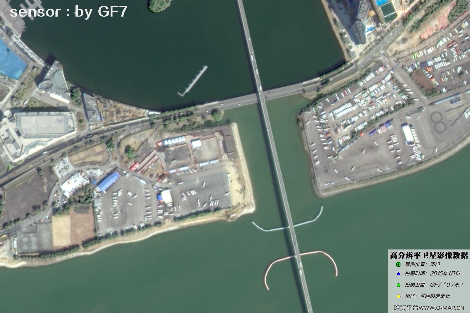 澳门地区2015年1月份GF7高分七号卫星图像