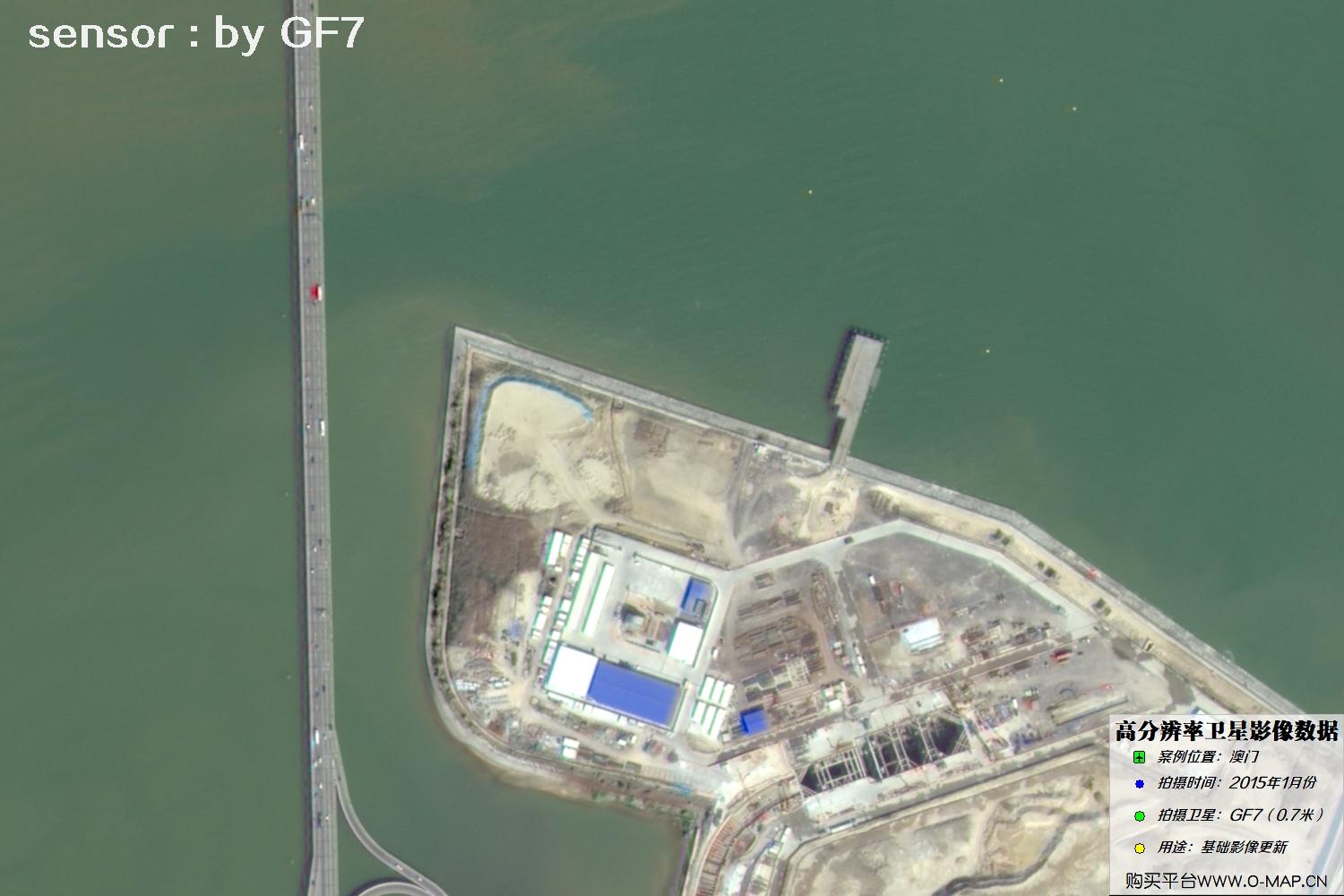 澳门地区2015年1月份GF7高分七号卫星图像