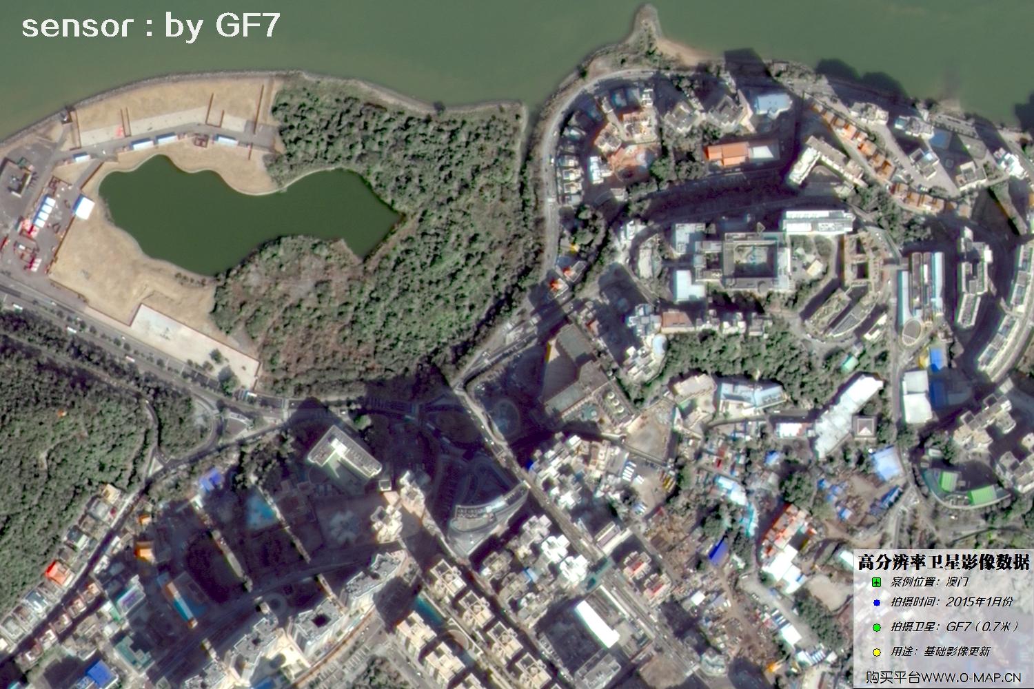 澳门地区2015年1月份GF7高分七号卫星图像