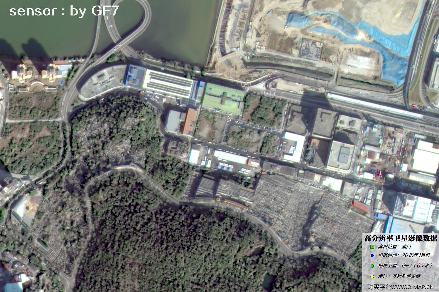 澳门地区2015年1月份GF7高分七号卫星图像