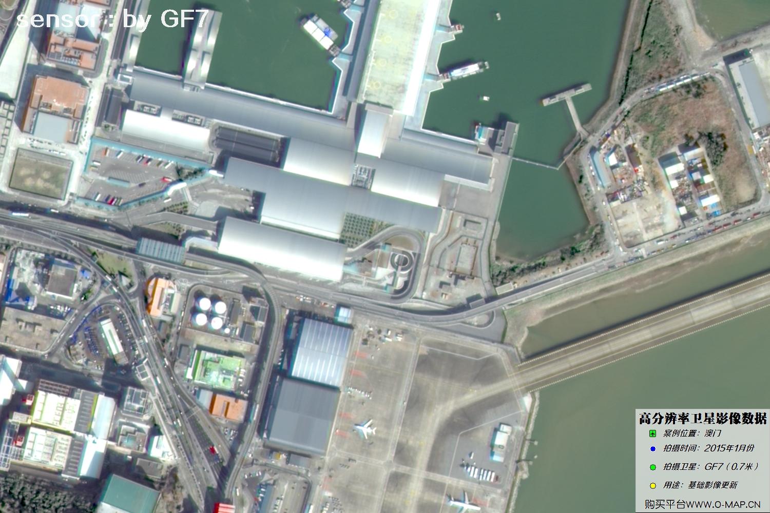 澳门地区2015年1月份GF7高分七号卫星图像