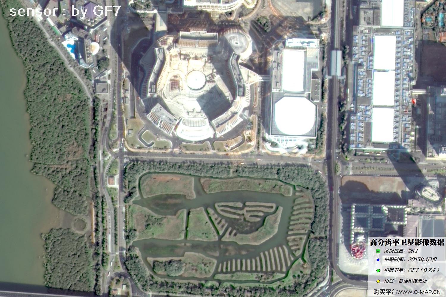 澳门地区2015年1月份GF7高分七号卫星图像
