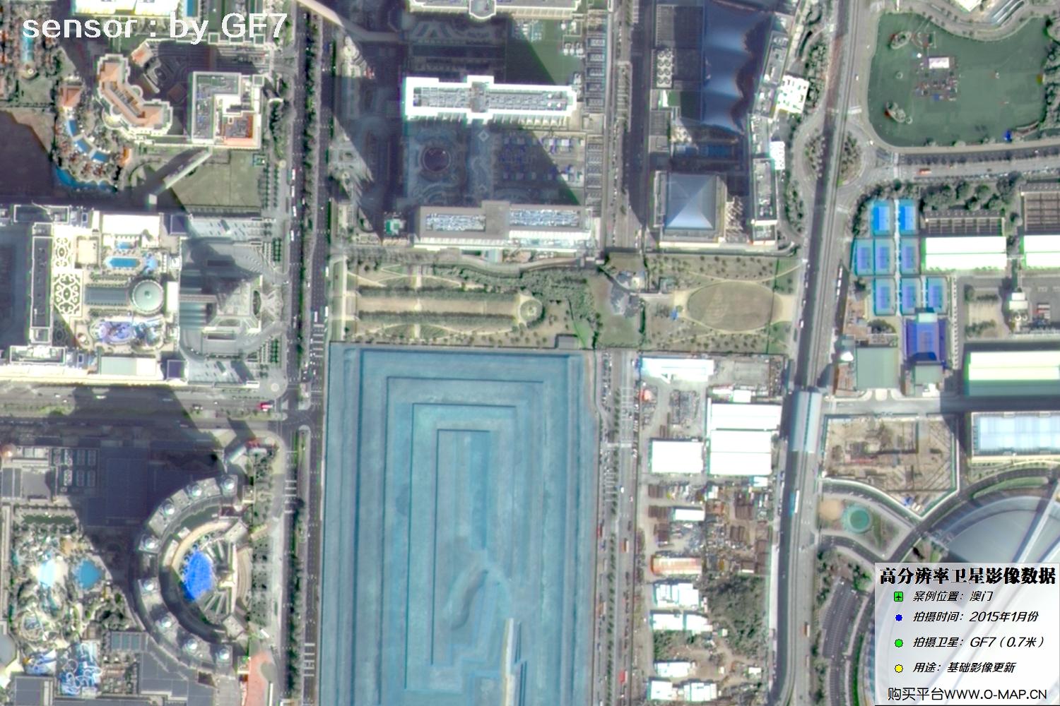 澳门地区2015年1月份GF7高分七号卫星图像