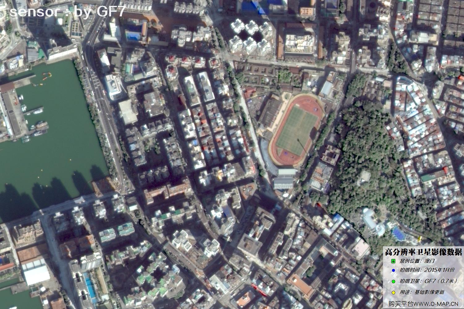 澳门地区2015年1月份GF7高分七号卫星图像