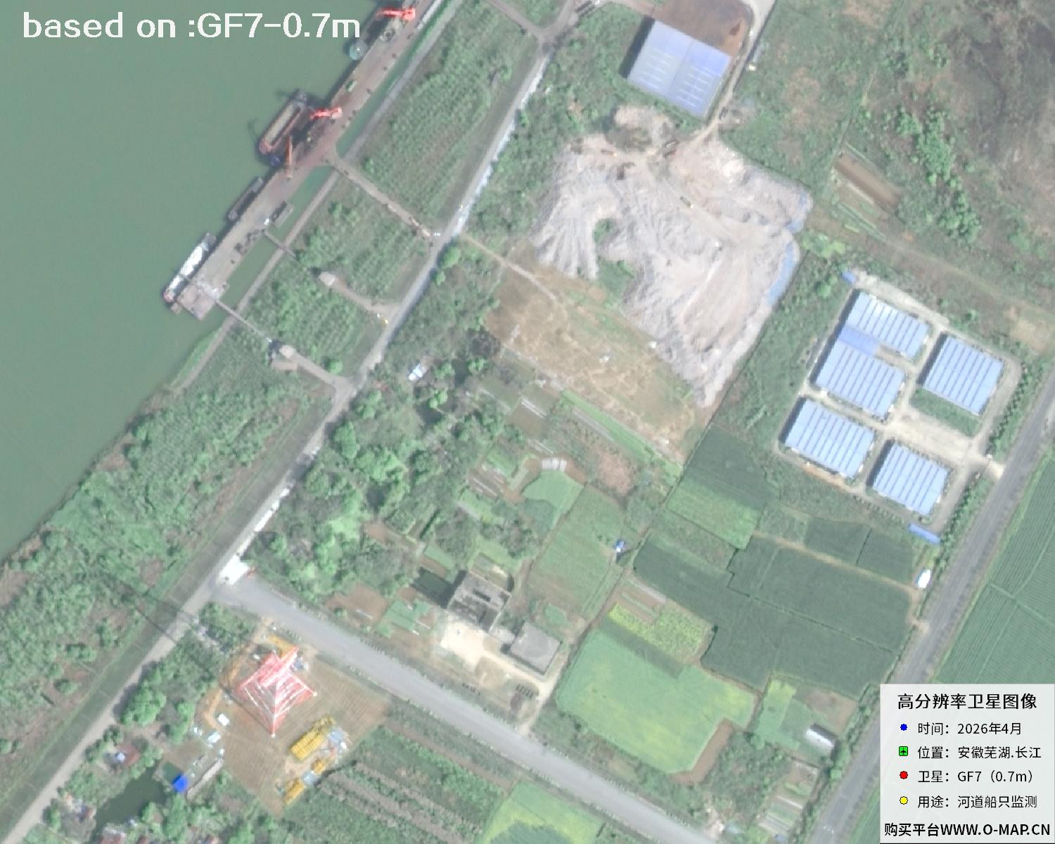 Ships on the Yangtze River Shipping Channel Captured by GF7 Satellite | Buy GF7 Satellite image48