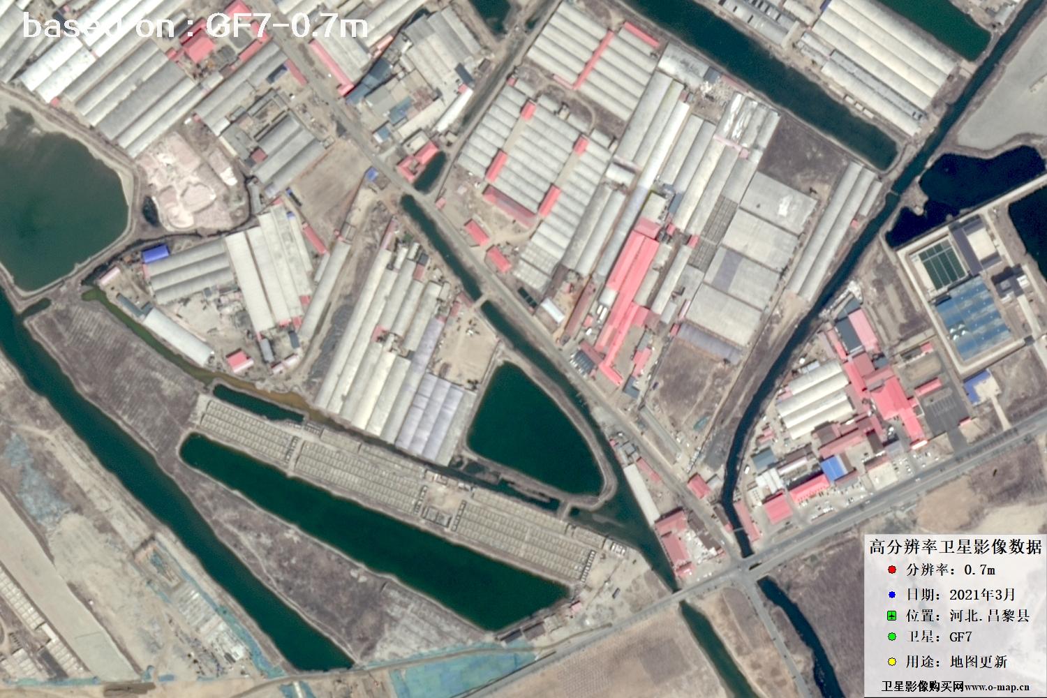 河北省昌黎县2021年GF7卫星0.7米分辨率卫星图像