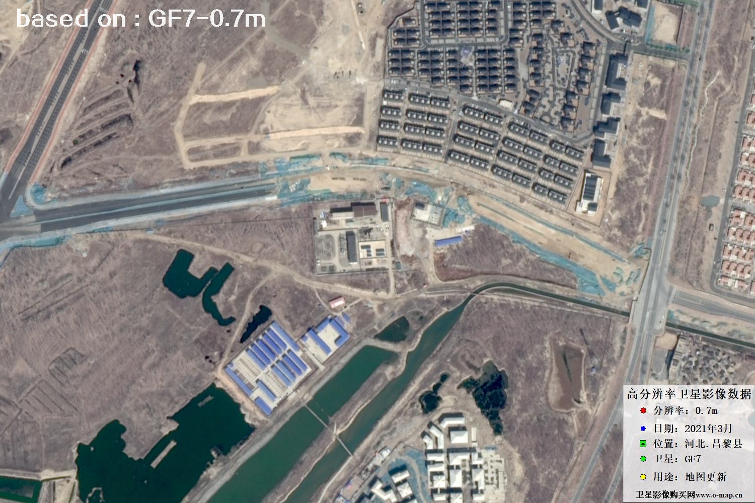 河北省昌黎县2021年GF7卫星0.7米分辨率卫星图像