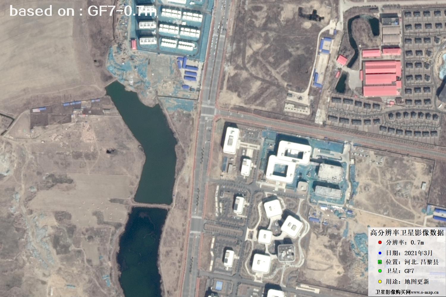 河北省昌黎县2021年GF7卫星0.7米分辨率卫星图像
