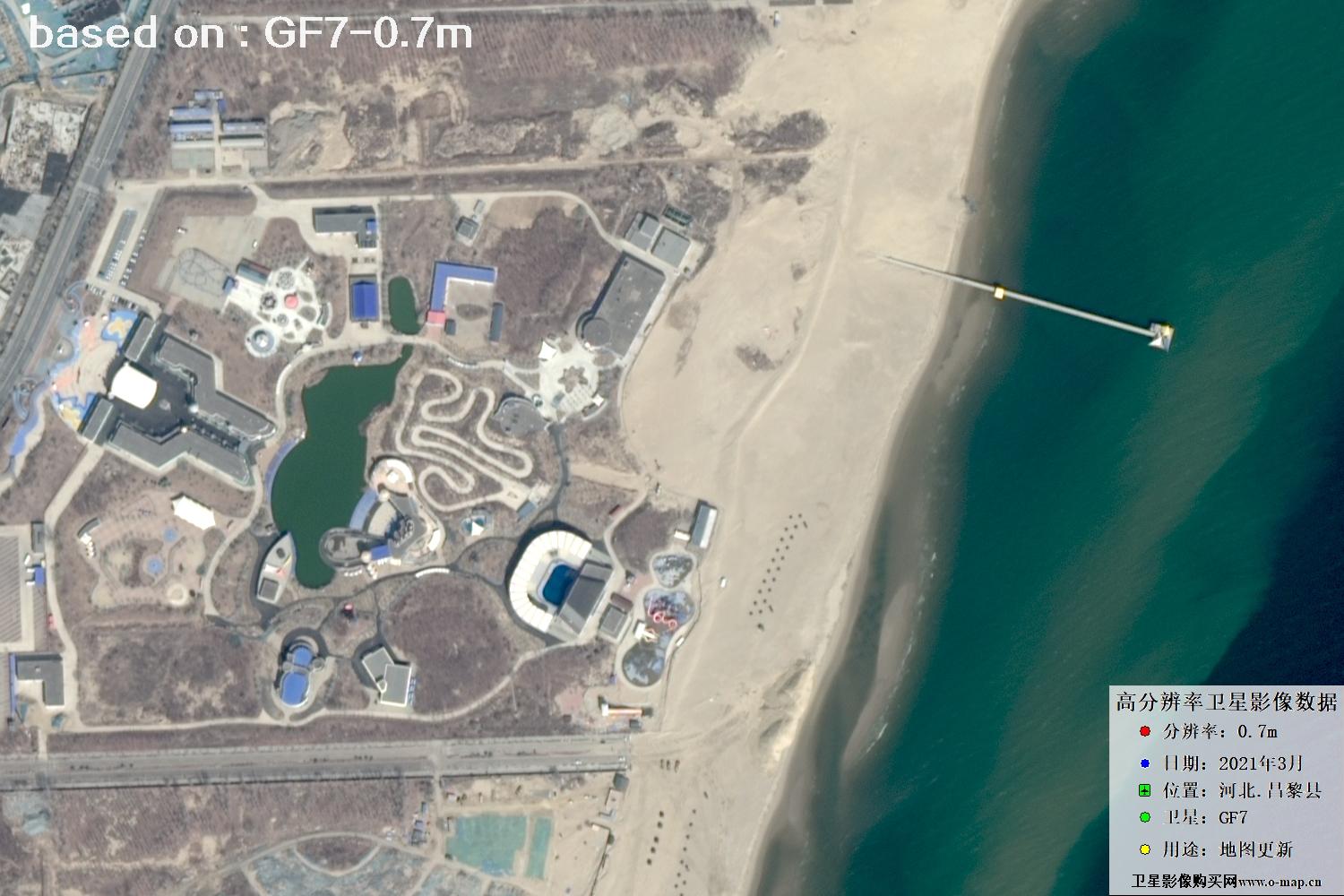 河北省昌黎县2021年GF7卫星0.7米分辨率卫星图像