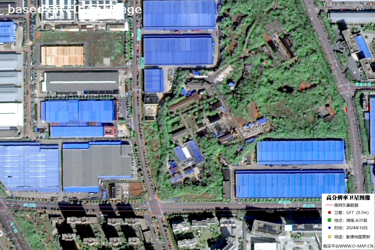 高分七号2024年10月份拍摄的湖南省长沙县卫星图像