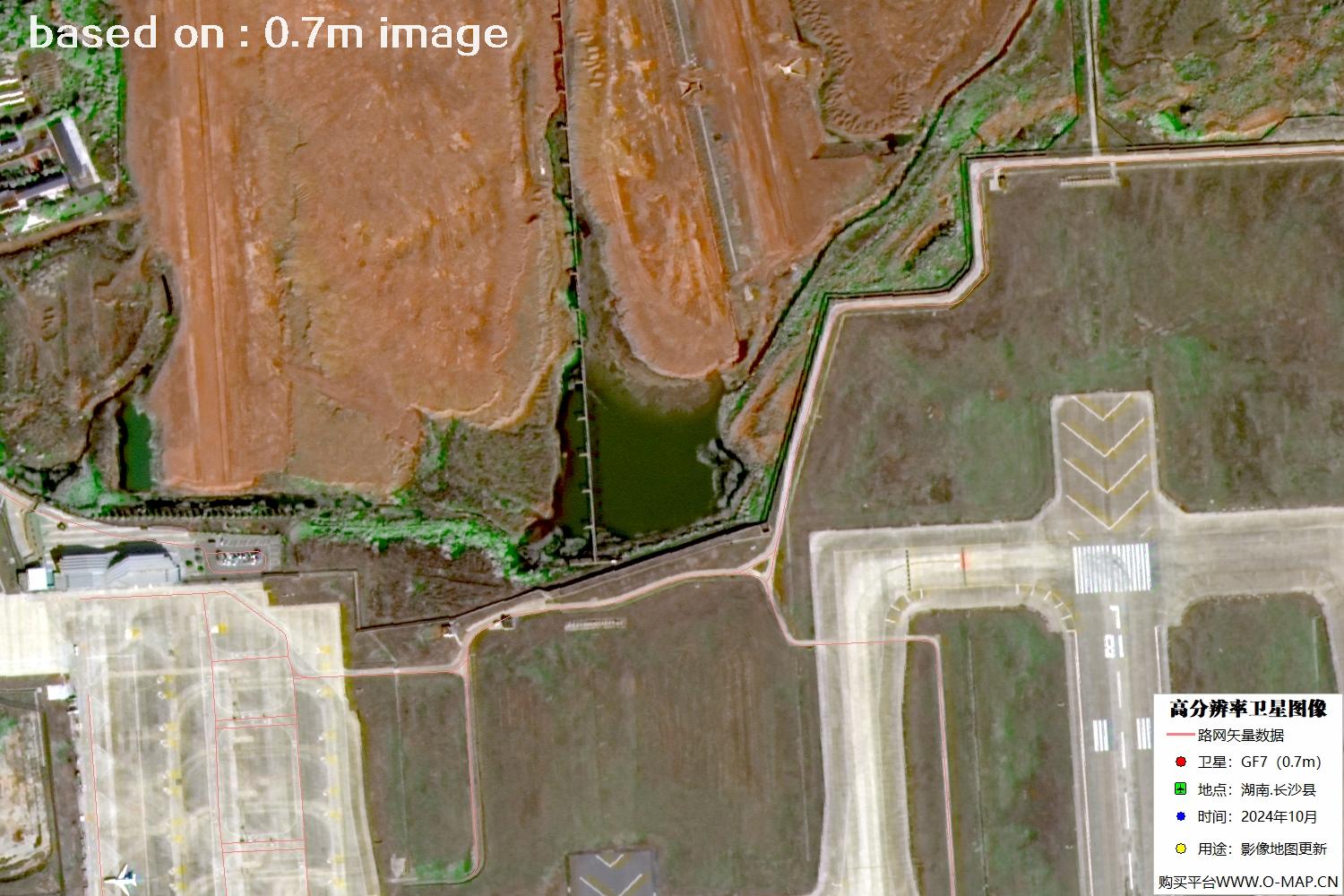 高分七号2024年10月份拍摄的湖南省长沙县卫星图像
