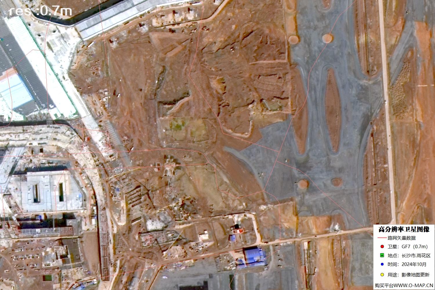 长沙市黄花国际机场2024年10月份高分七号卫星图像