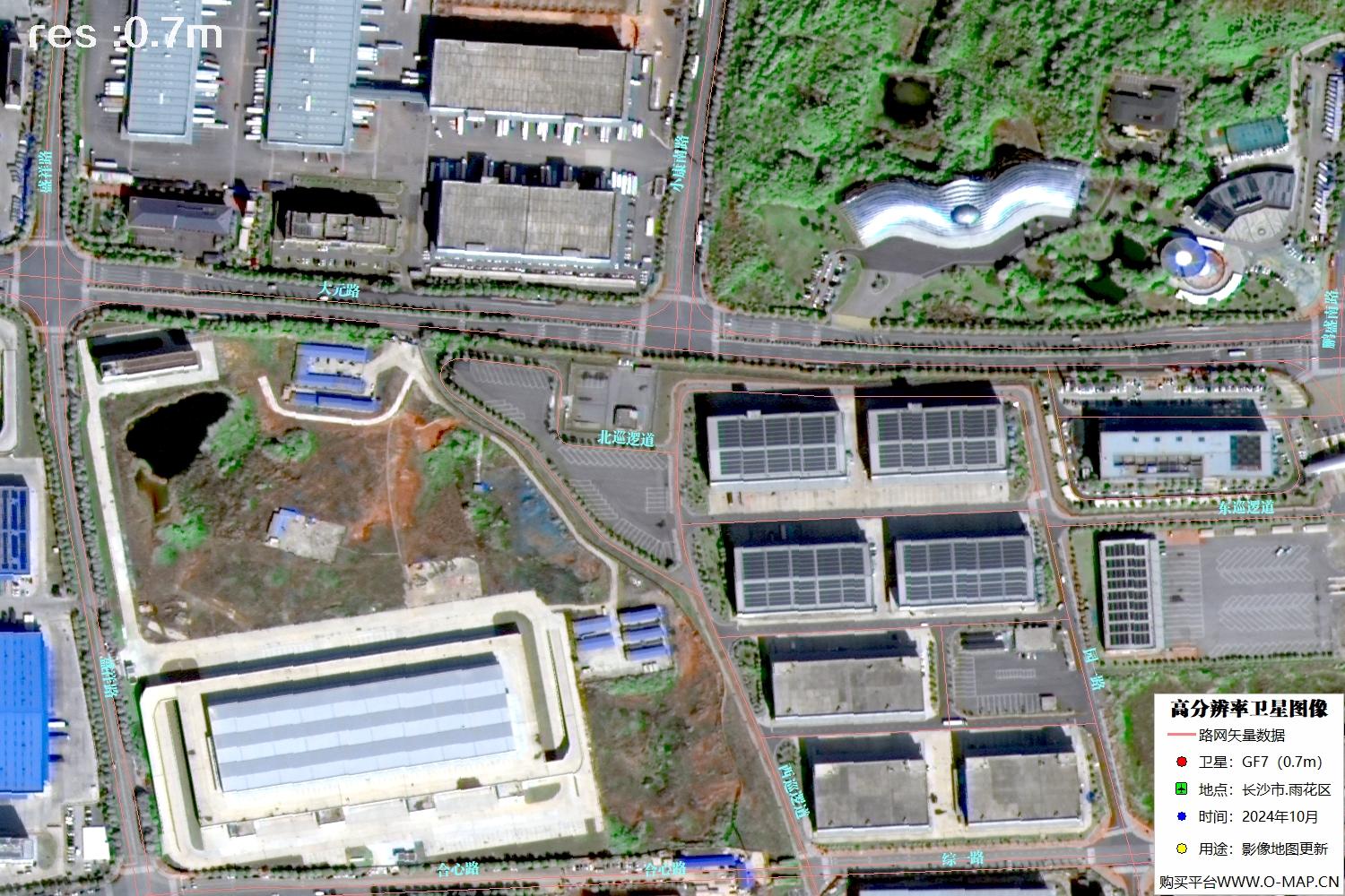 长沙市黄花国际机场2024年10月份高分七号卫星图像