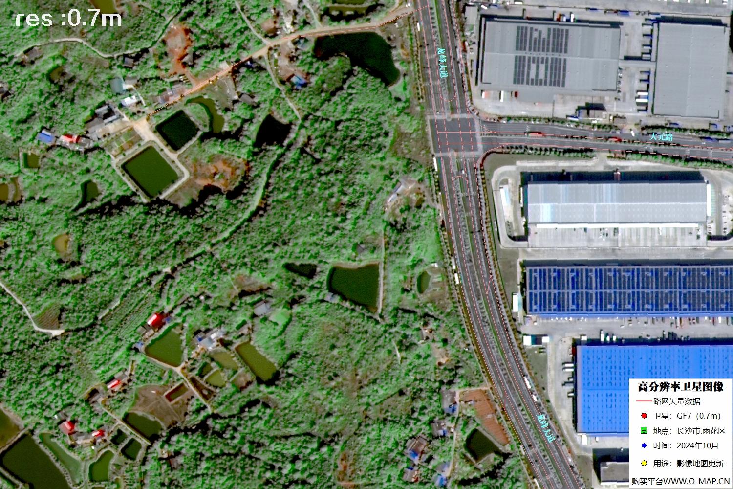 长沙市黄花国际机场2024年10月份高分七号卫星图像