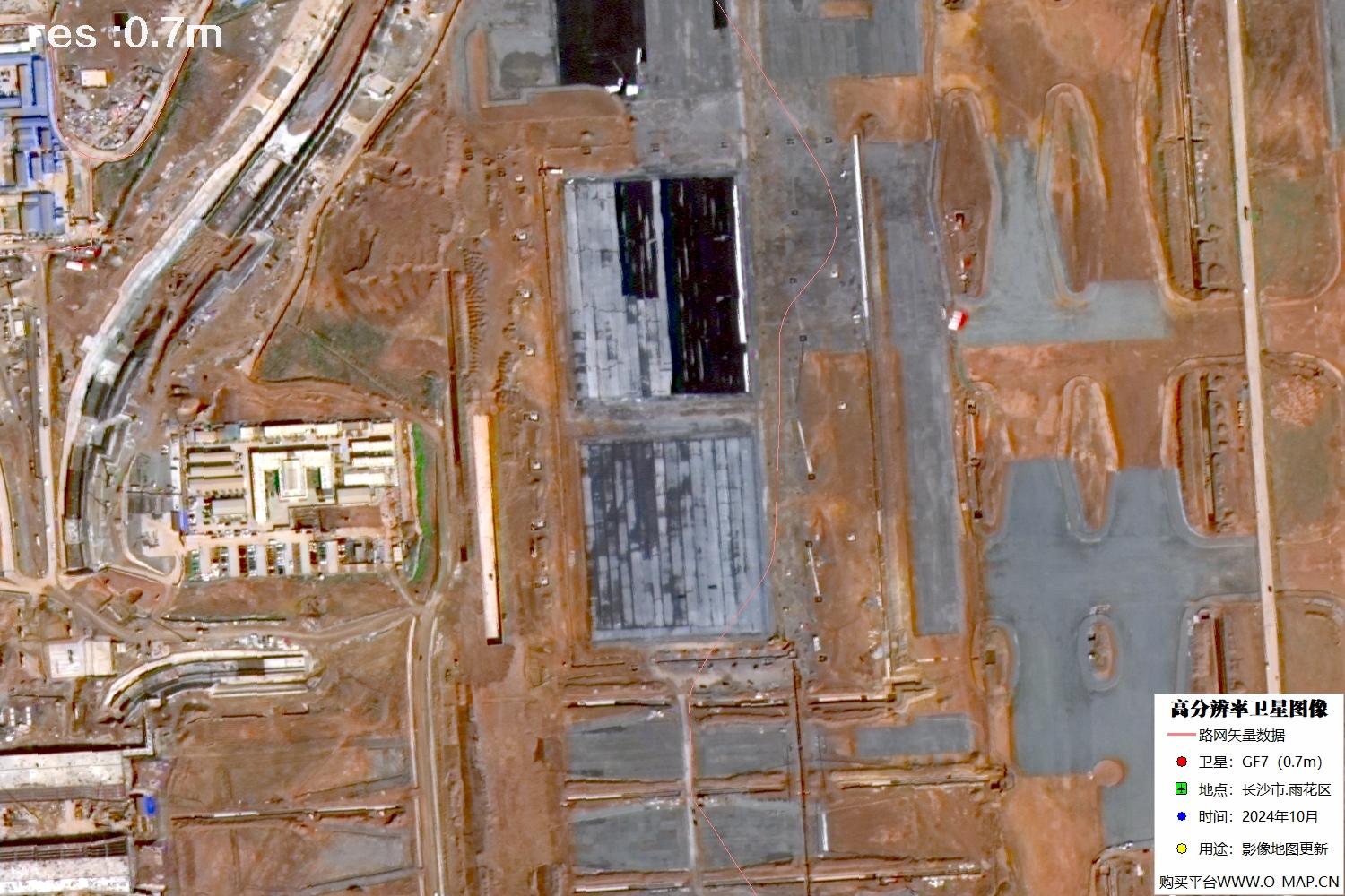 长沙市黄花国际机场2024年10月份高分七号卫星图像