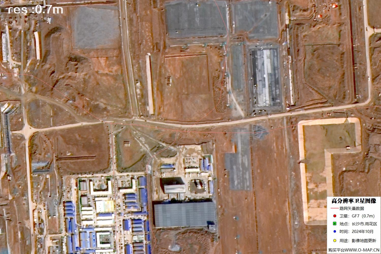 长沙市黄花国际机场2024年10月份高分七号卫星图像